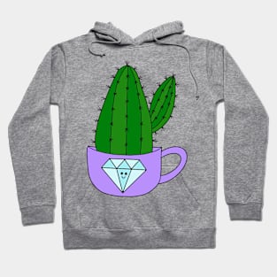 Cute Cactus Design #194: Cactus In Diamond Mug Hoodie